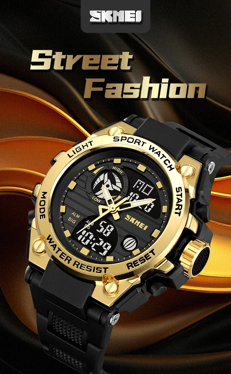 SKMEI Digital Electronic Watch Sports Stainless Steel Watches For Men Women Waterproof Daylight Saving Time Quartz Wristwatches