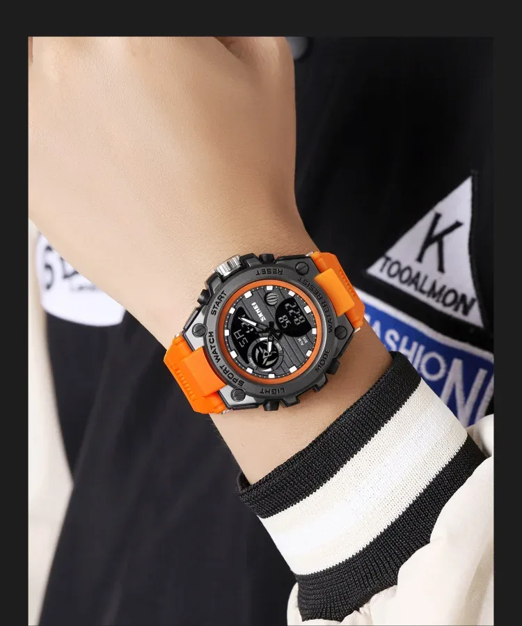 SKMEI Digital Electronic Watch Sports Stainless Steel Watches For Men Women Waterproof Daylight Saving Time Quartz Wristwatches