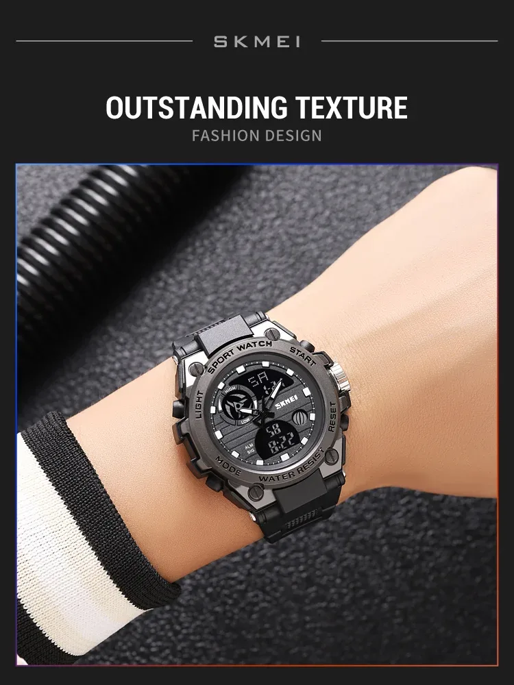 SKMEI Digital Electronic Watch Sports Stainless Steel Watches For Men Women Waterproof Daylight Saving Time Quartz Wristwatches