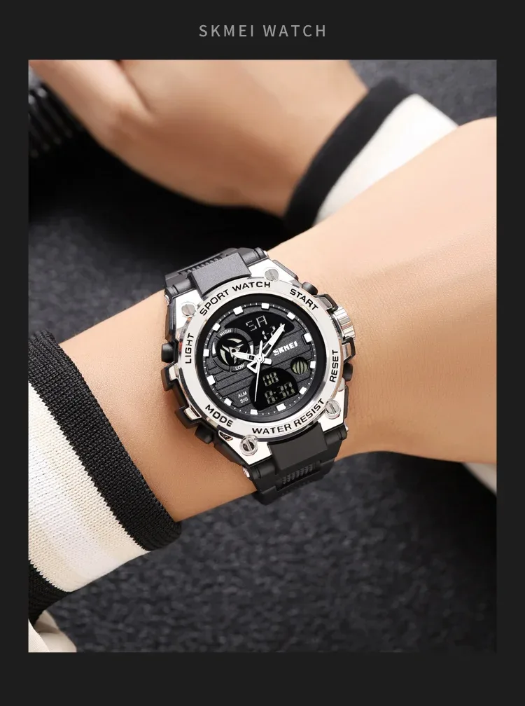 SKMEI Digital Electronic Watch Sports Stainless Steel Watches For Men Women Waterproof Daylight Saving Time Quartz Wristwatches