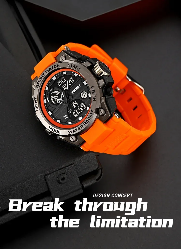 SKMEI Digital Electronic Watch Sports Stainless Steel Watches For Men Women Waterproof Daylight Saving Time Quartz Wristwatches