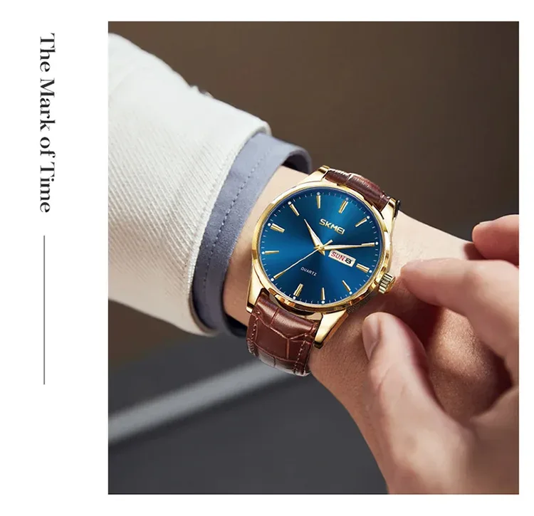 SKMEI Luxury Movement Quartz Watch For Men Women Business Date Week Wristwatch Fashion Design Waterproof Time Clock Reloj Hombre