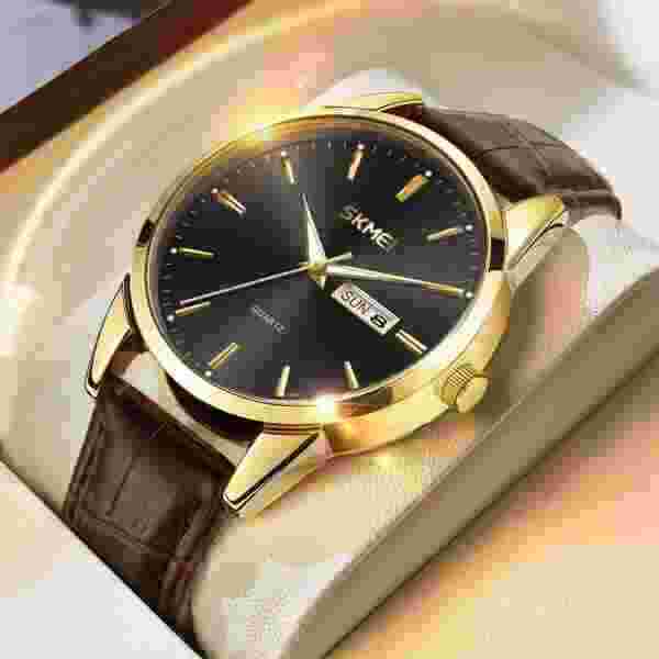 Skmei Classic Business Quartz Watch for Men with Luminous Hands and Date (50M Waterproof) - Image 4