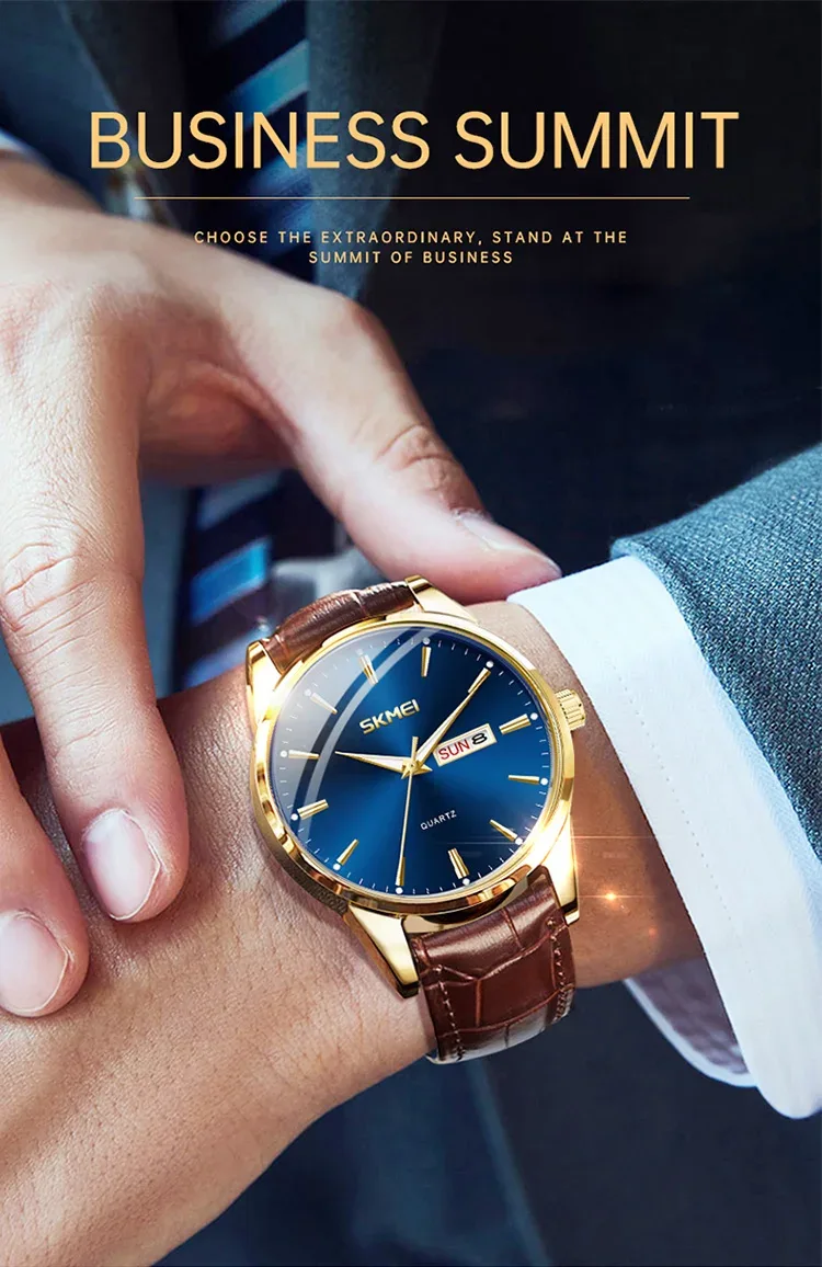 SKMEI Luxury Movement Quartz Watch For Men Women Business Date Week Wristwatch Fashion Design Waterproof Time Clock Reloj Hombre