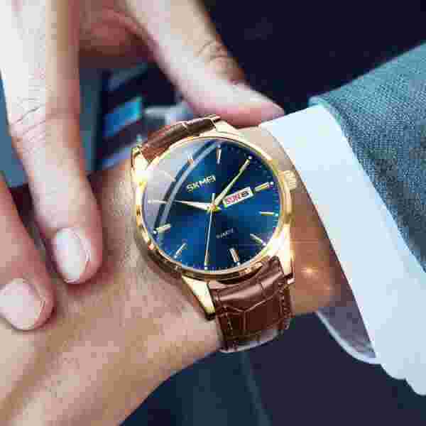 Skmei Classic Business Quartz Watch for Men with Luminous Hands and Date (50M Waterproof) - Image 5