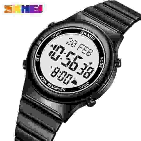 Skmei 2200 Digital Qibla Compass Watch for Muslim Prayer with Azan Reminder