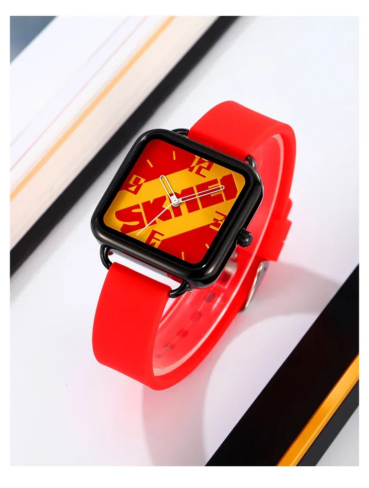 SKMEI Creative Movement Quartz Watch For Men Women Waterproof Time Wristwatches Sports Colorful Dial Design Watches Reloj Hombre