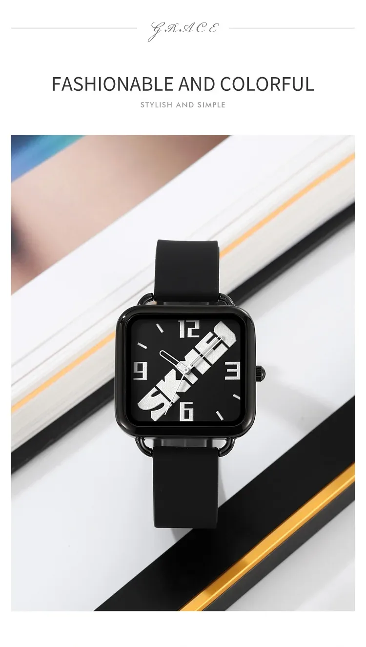 SKMEI Creative Movement Quartz Watch For Men Women Waterproof Time Wristwatches Sports Colorful Dial Design Watches Reloj Hombre