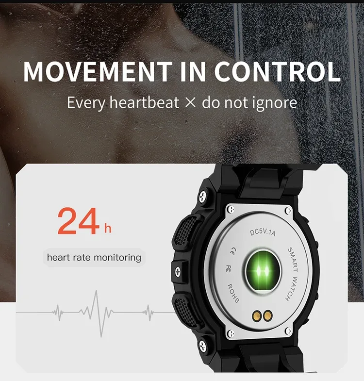 SKMEI New Outdoor Sports Smart Watches For Men Women Fashion IP67 Waterproof Watch Heart Rate Monitoring Wristwatch Reloj Hombre