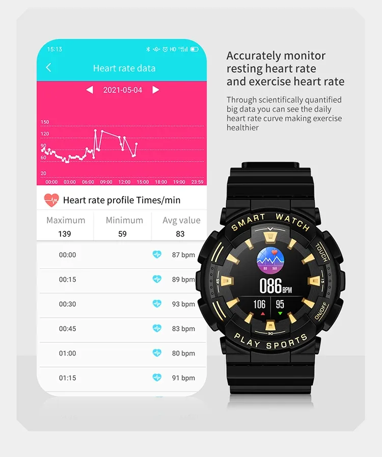 SKMEI New Outdoor Sports Smart Watches For Men Women Fashion IP67 Waterproof Watch Heart Rate Monitoring Wristwatch Reloj Hombre