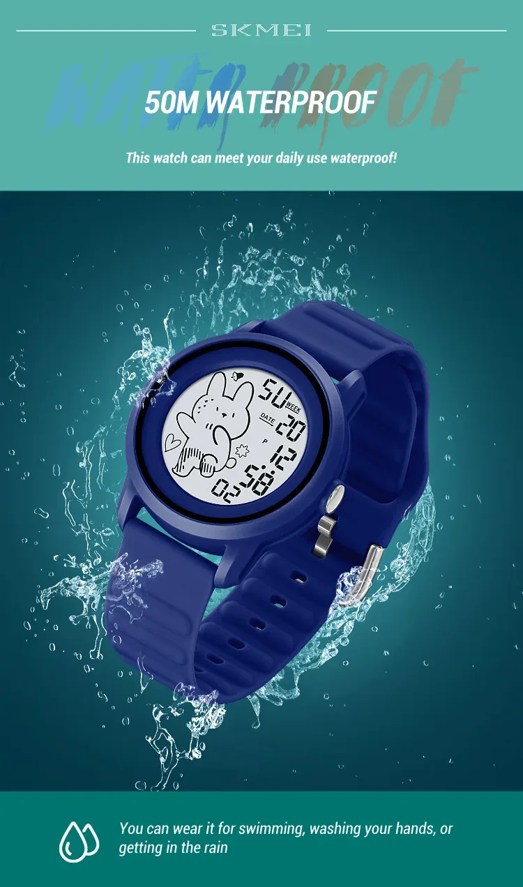 SKMEI Youth Outdoor Sports Digital Watch For Men Women Students 5Bar Waterproof Stopwatch Countdown Wristwatch Alarm Reloj Mujer