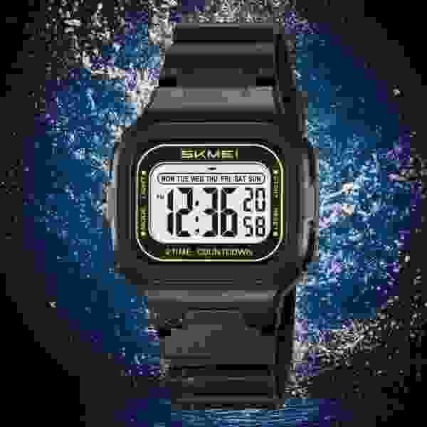 Skmei 2343 Multifunctional Digital Sports Watch with Dual Time and Countdown Timer (50M Waterproof) - Image 2