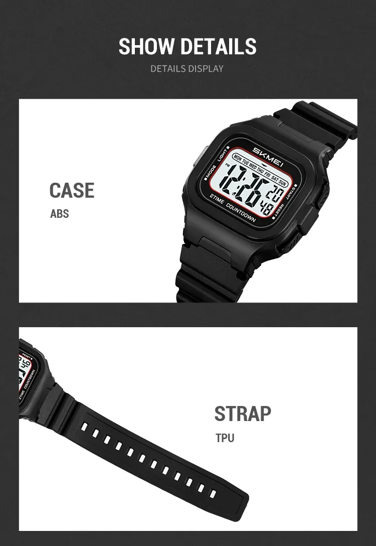 SKMEI Sports Digital Wristwatches For Men Women Waterproof Clock Electronic Watches Chrono Students Military Watch Reloj Hombre