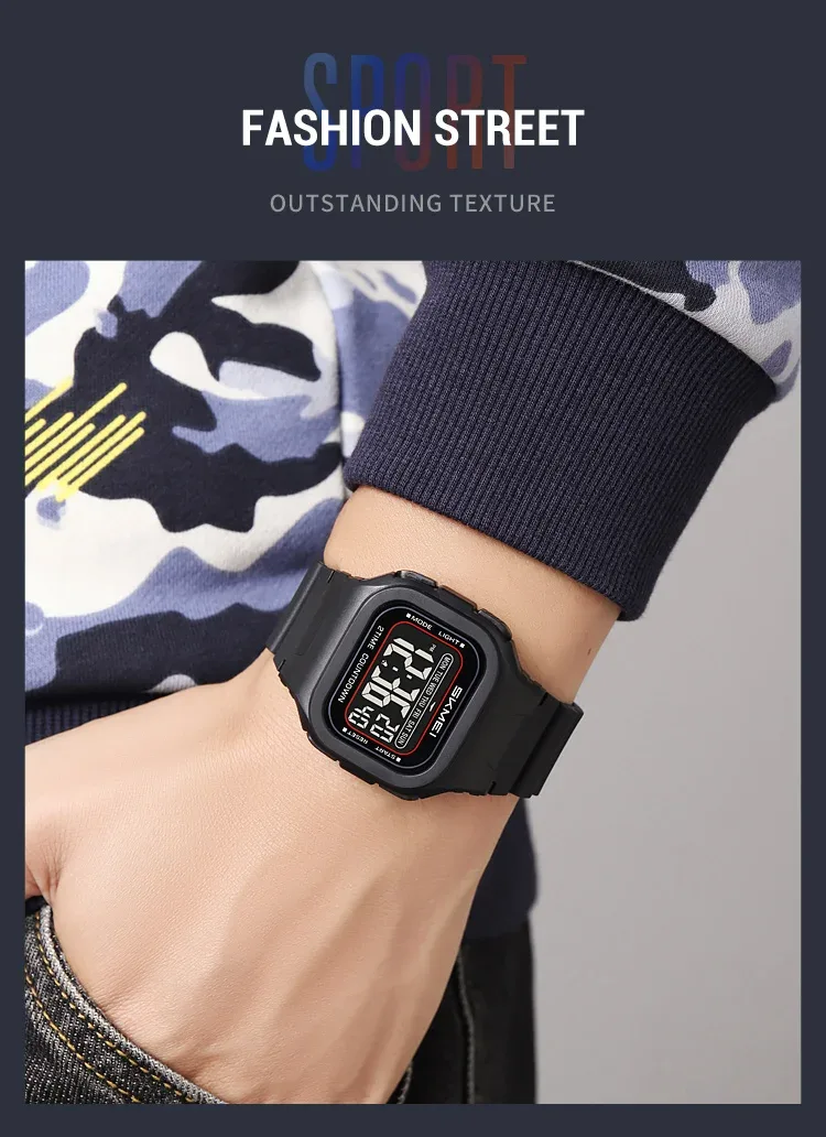 SKMEI Sports Digital Wristwatches For Men Women Waterproof Clock Electronic Watches Chrono Students Military Watch Reloj Hombre