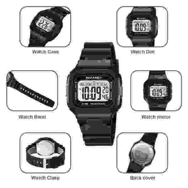 Skmei 2343 Multifunctional Digital Sports Watch with Dual Time and Countdown Timer (50M Waterproof) - Image 4