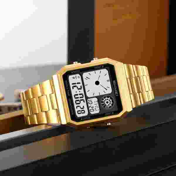 SKMEI Mens Electronic Waterproof Watches Sport  Digital Watch For Men Women Stainless Steel Wristwatch World Time Relojes Hombre - Image 5