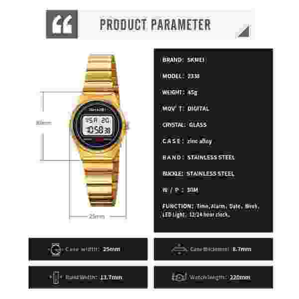 Skmei 2338 Multifunction Digital Sports Watch with LED Light and Alarm (30M Waterproof) - Image 6