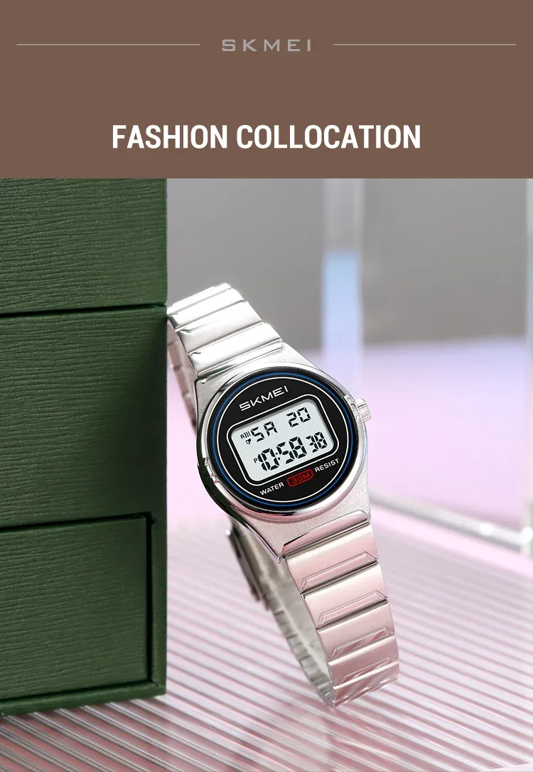 SKMEI Digital Electronics Wristwatches Top Brands Luxury Women's Watches Gifts Clock Waterproof Sports Ladies Watch Reloj Mujer