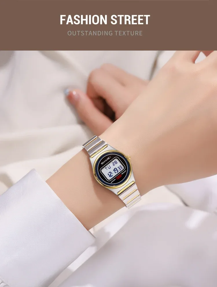 SKMEI Digital Electronics Wristwatches Top Brands Luxury Women's Watches Gifts Clock Waterproof Sports Ladies Watch Reloj Mujer