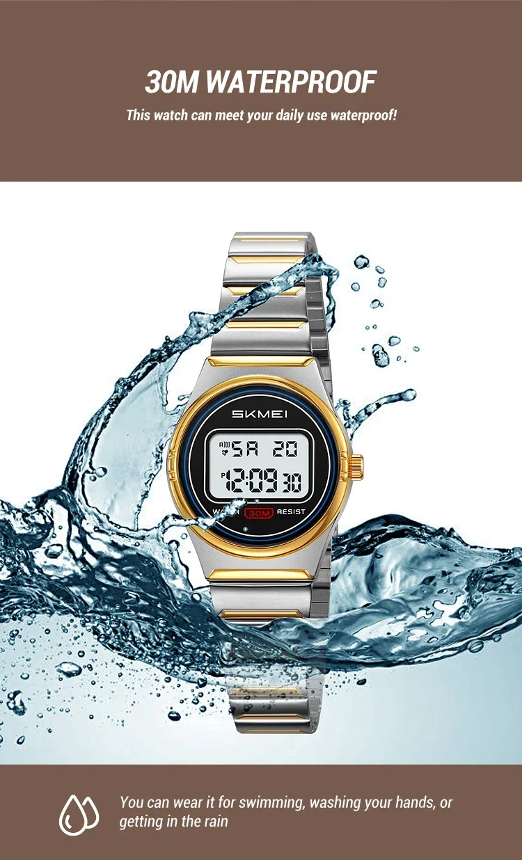 SKMEI Digital Electronics Wristwatches Top Brands Luxury Women's Watches Gifts Clock Waterproof Sports Ladies Watch Reloj Mujer
