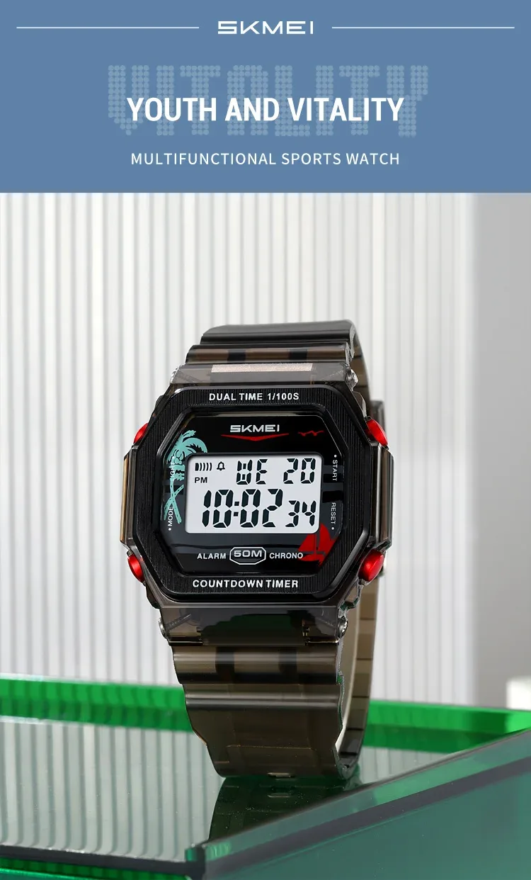 SKMEI Waterproof Clock Electronics Watches Sports Digital Wristwatches For Men Women Students Chrono Military Watch Reloj Hombre