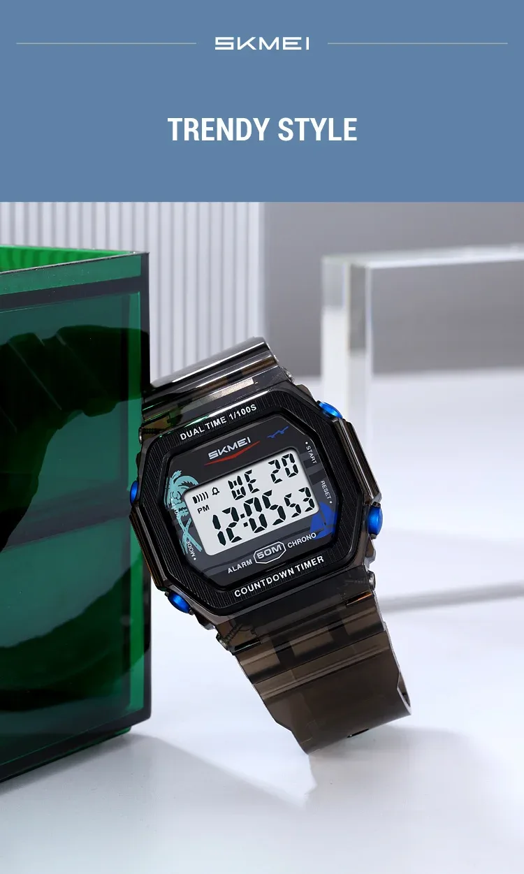 SKMEI Waterproof Clock Electronics Watches Sports Digital Wristwatches For Men Women Students Chrono Military Watch Reloj Hombre