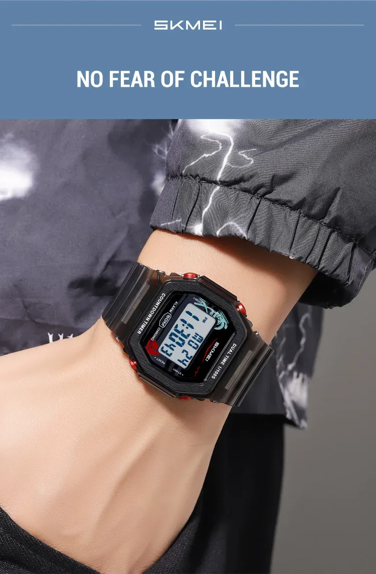 SKMEI Waterproof Clock Electronics Watches Sports Digital Wristwatches For Men Women Students Chrono Military Watch Reloj Hombre