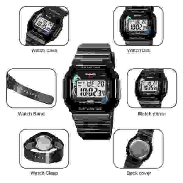 Skmei 2390/2391 Multifunctional Digital Sports Watch with Dual Time and Alarm for Men and Women (50M Waterproof) - Image 4
