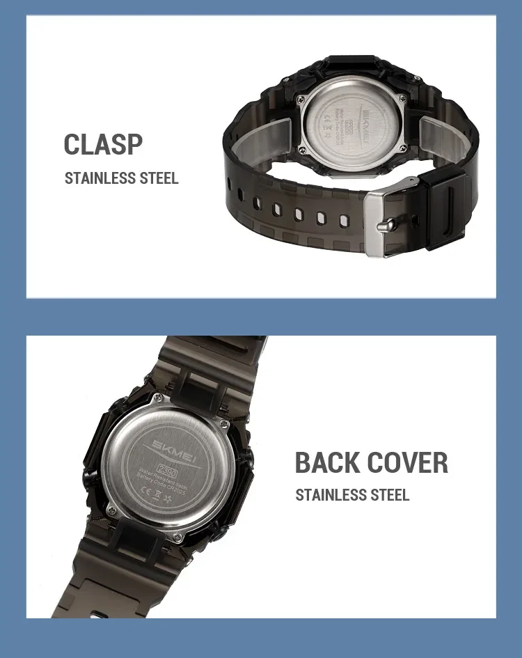 SKMEI Waterproof Clock Electronics Watches Sports Digital Wristwatches For Men Women Students Chrono Military Watch Reloj Hombre