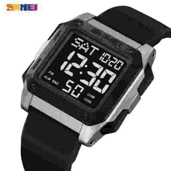 Skmei 2454 Multifunctional Digital Sports Watch with Dual Time and Countdown Timer (50M Waterproof)