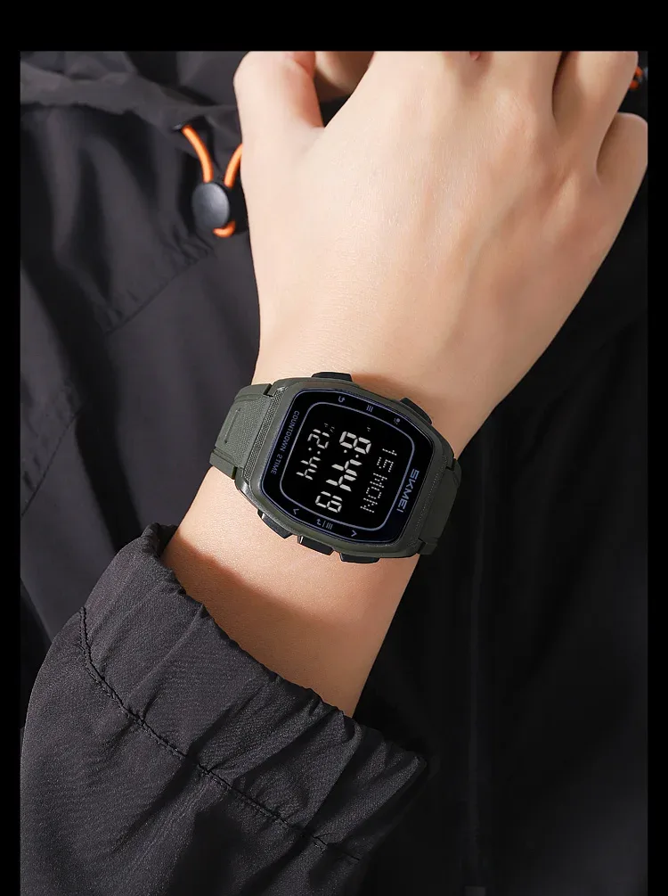 SKMEI World Time Waterproof Electronic Watches Sport Digital Wristwatch For Men Women Chrono Count Down Timer Watch Reloj Hombre