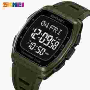 Skmei 2441 Multifunctional World Time Sports Watch with Dual Time Display and Countdown Timer (50M Waterproof)