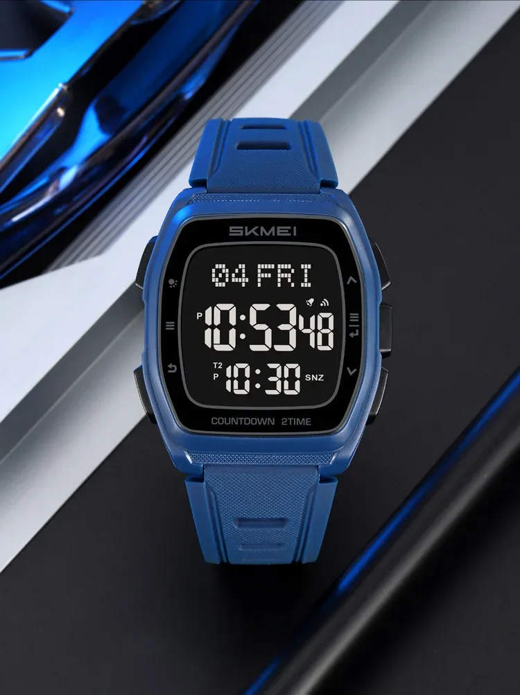 SKMEI World Time Waterproof Electronic Watches Sport Digital Wristwatch For Men Women Chrono Count Down Timer Watch Reloj Hombre