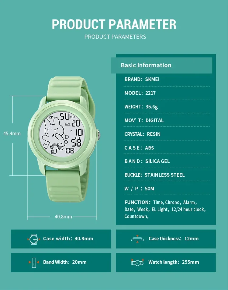 SKMEI Outdoor Sports Digital Electronics Watch For Youth Men Women Students 5Bar Waterproof Wristwatch Gift Bracelet Reloj Mujer