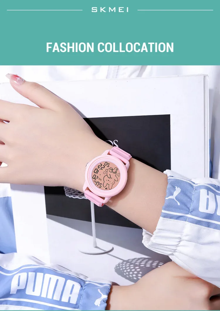 SKMEI Outdoor Sports Digital Electronics Watch For Youth Men Women Students 5Bar Waterproof Wristwatch Gift Bracelet Reloj Mujer