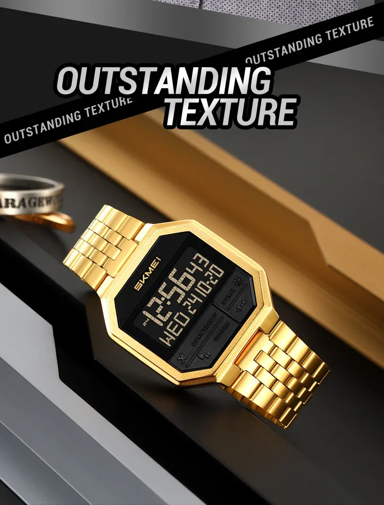 SKMEI Fashion Business Wristwatch For Men Women Waterproof Clock LED Light Outdoor Casual Digital Electronics Watch Reloj Hombre
