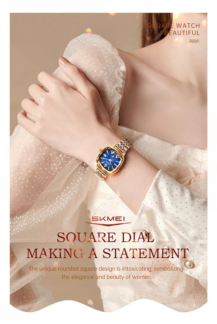 SKMEI Fashion Elegance Watches Ladies Luxury Wristwatches Waterproof Quartz Watch and Bracelet Romantic Style Relogio Feminino