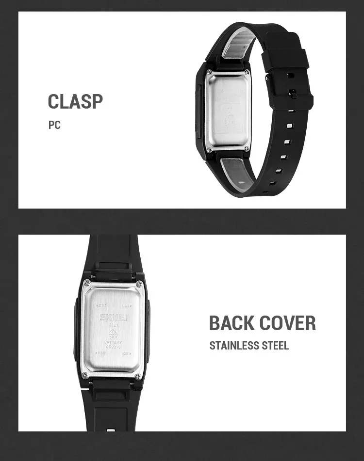 SKMEI Countdown Sports Watch Japan Digital Watches For Mens Women Waterproof Students EL Light Wristwatches and Bracelet Reloj
