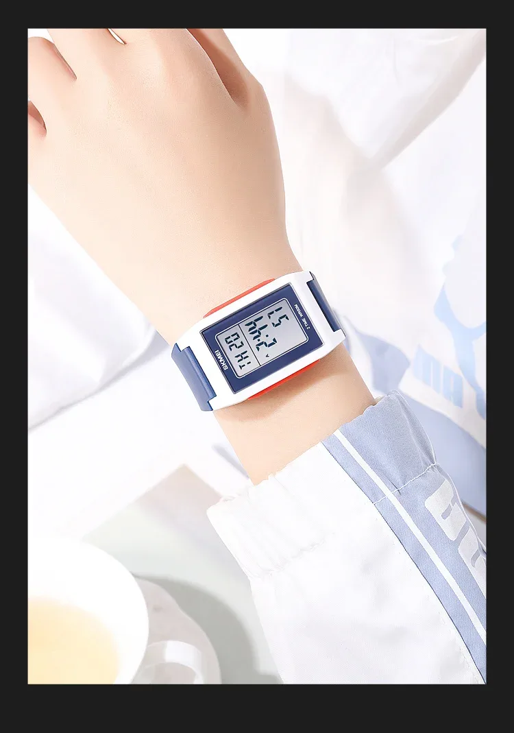 SKMEI Countdown Sports Watch Japan Digital Watches For Mens Women Waterproof Students EL Light Wristwatches and Bracelet Reloj