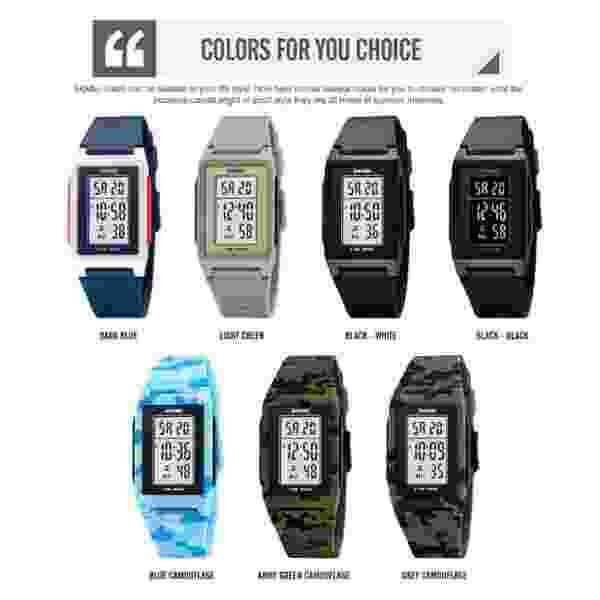 Skmei 2321 Multifunctional Digital Sports Watch with Dual Time, Countdown Timer and EL Backlight (50M Waterproof) - Image 5