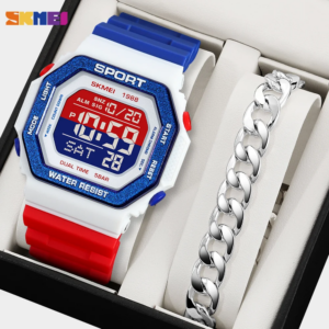 Skmei 1988 Multifunctional Digital Sports Watch with Dual Time and Countdown (50M Waterproof)