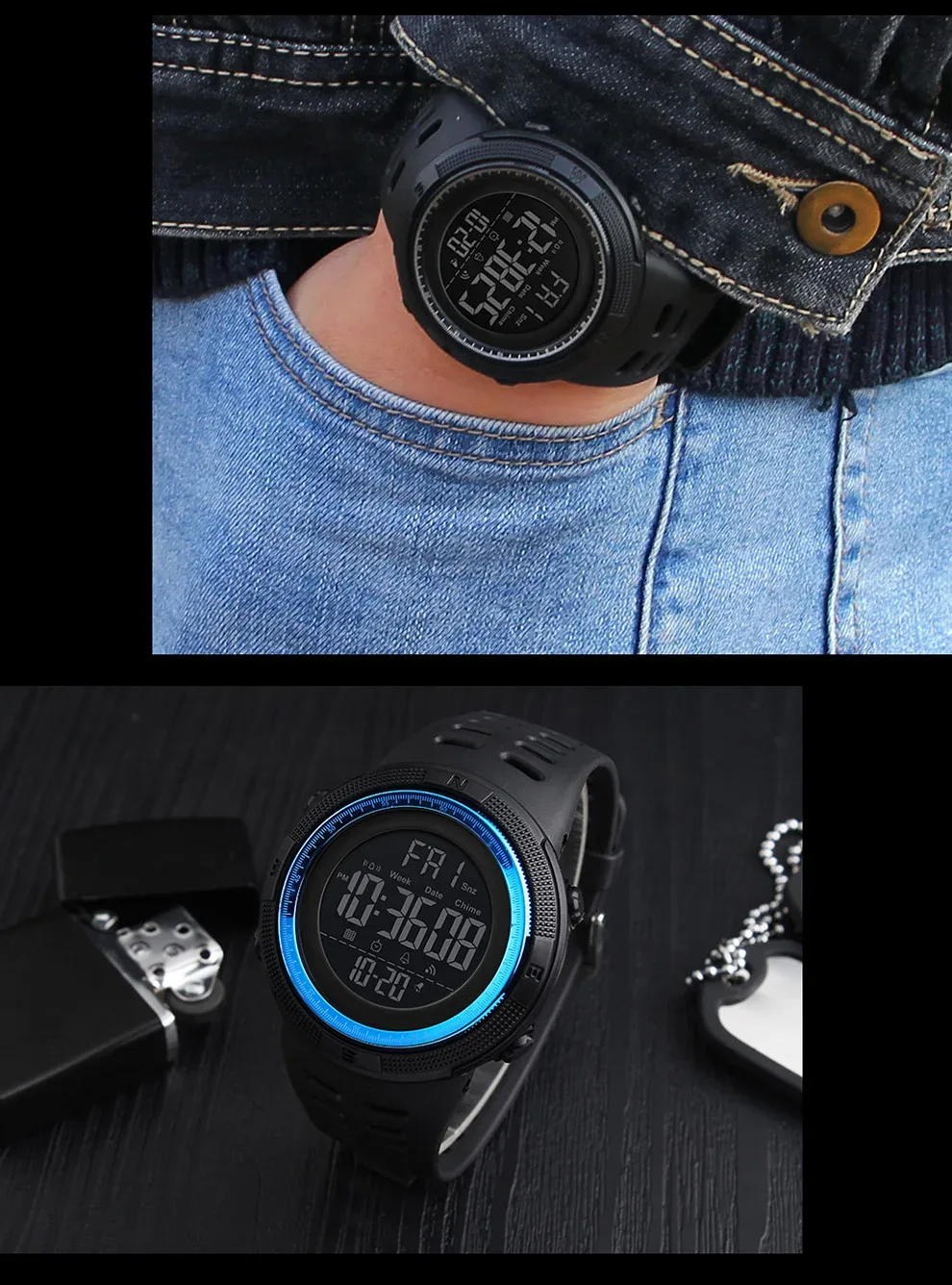 SKMEI Outdoor Sports Watch For Men Women Multifunction Large Dial Watches Waterproof Digital Electronics Wristwatch Reloj Hombre