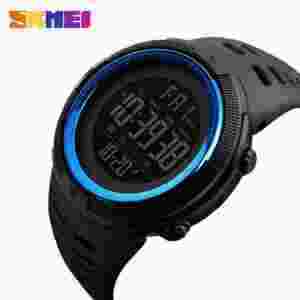 Skmei 1251 Multifunction Digital Sports Watch with Dual Time, Alarm and Backlight (50M Waterproof)