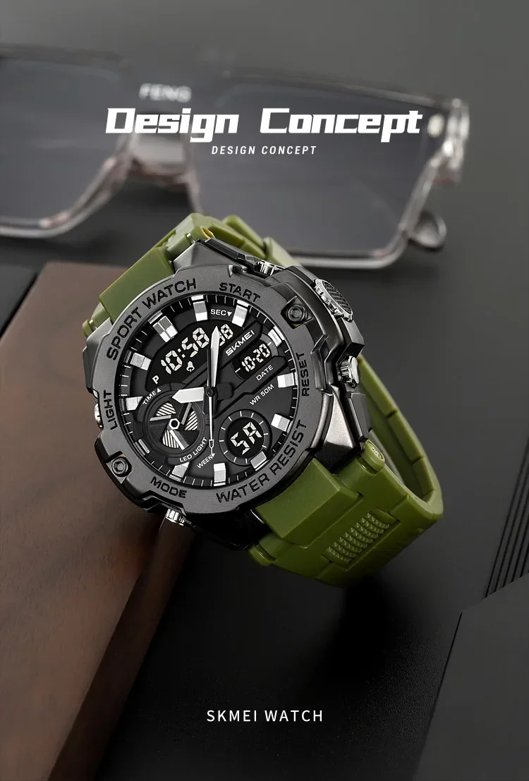 SKMEI Sports Digital Electronic Watch Fashion Business Quartz Watches For Men Women LED Light Waterproof Wristwatch Reloj Hombre