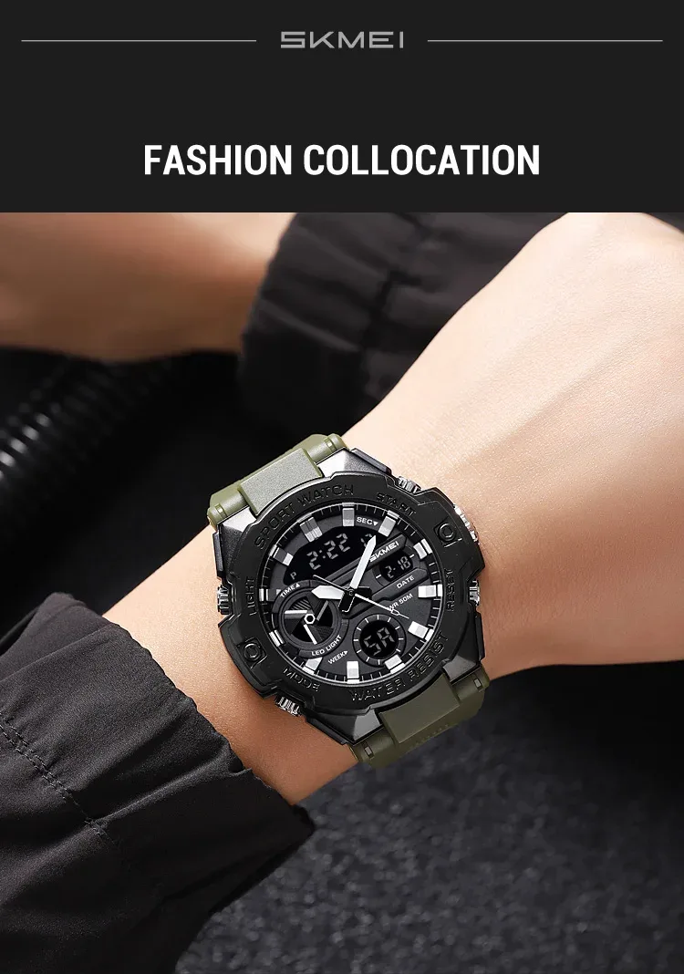 SKMEI Sports Digital Electronic Watch Fashion Business Quartz Watches For Men Women LED Light Waterproof Wristwatch Reloj Hombre