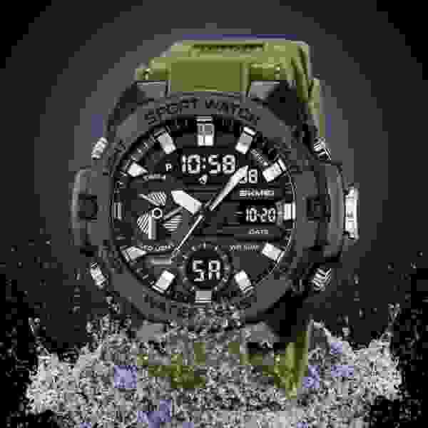 Skmei 2383 Multifunction Digital Sports Watch with Dual Time, Stopwatch and LED Light (50M Waterproof) - Image 2