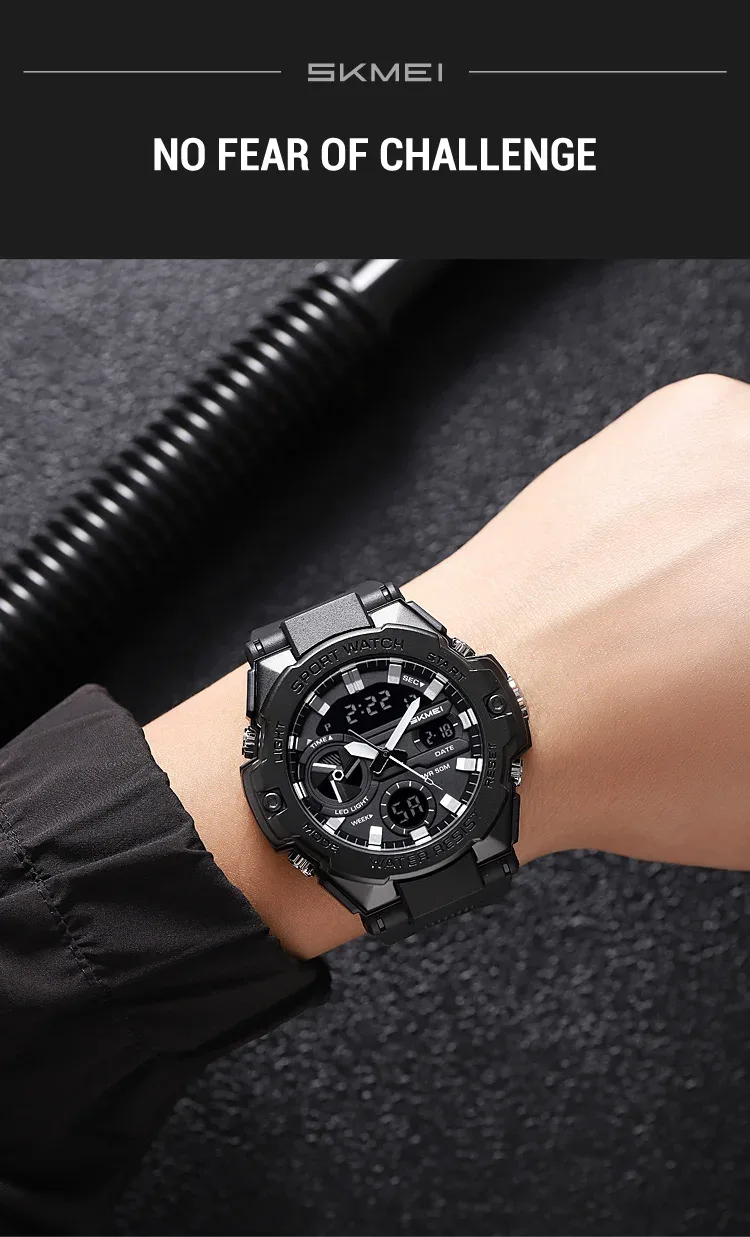 SKMEI Sports Digital Electronic Watch Fashion Business Quartz Watches For Men Women LED Light Waterproof Wristwatch Reloj Hombre