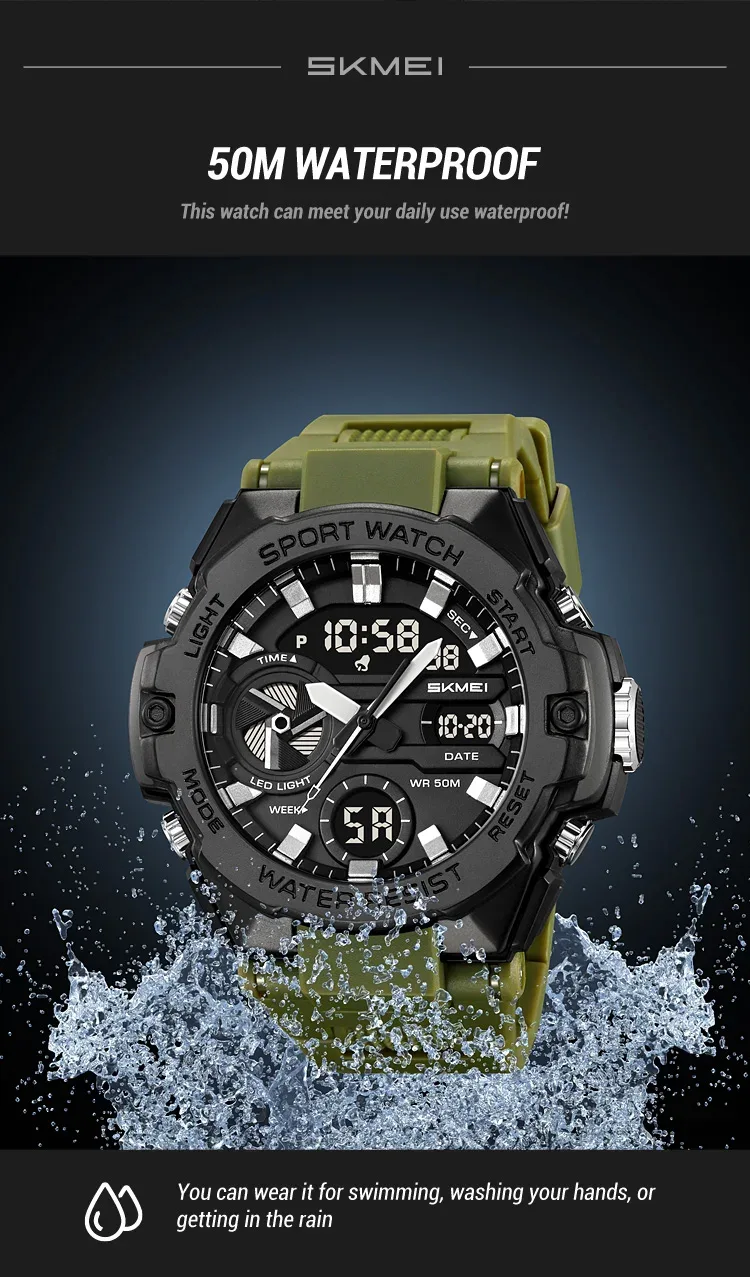 SKMEI Sports Digital Electronic Watch Fashion Business Quartz Watches For Men Women LED Light Waterproof Wristwatch Reloj Hombre