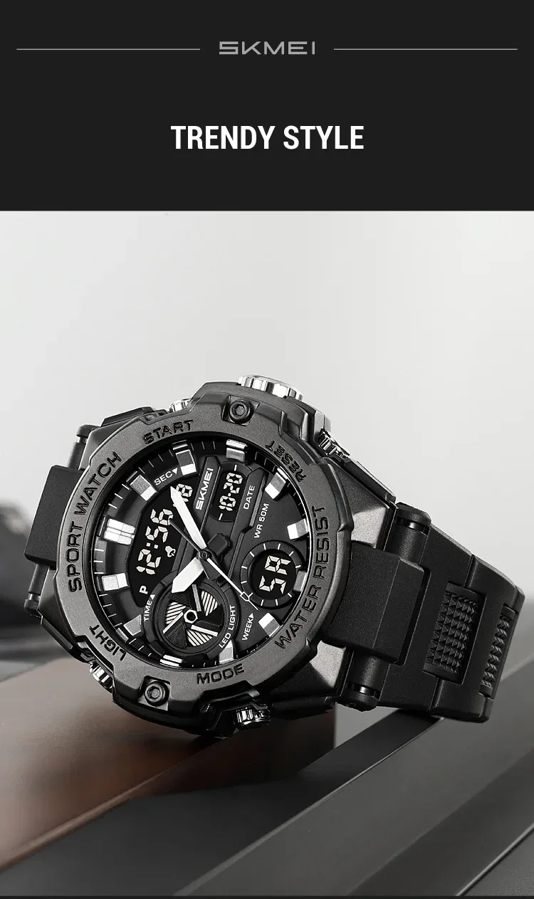 SKMEI Sports Digital Electronic Watch Fashion Business Quartz Watches For Men Women LED Light Waterproof Wristwatch Reloj Hombre