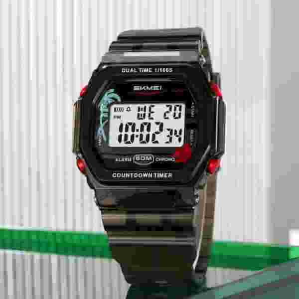 Skmei 2390/2391 Multifunctional Digital Sports Watch with Dual Time, Alarm and Chronograph for Men and Women (50M Waterproof) - Image 4